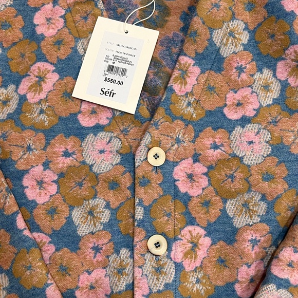 Sefr Arlo Flower Power Cardigan Sweater BNWTS - Picture 5 of 11